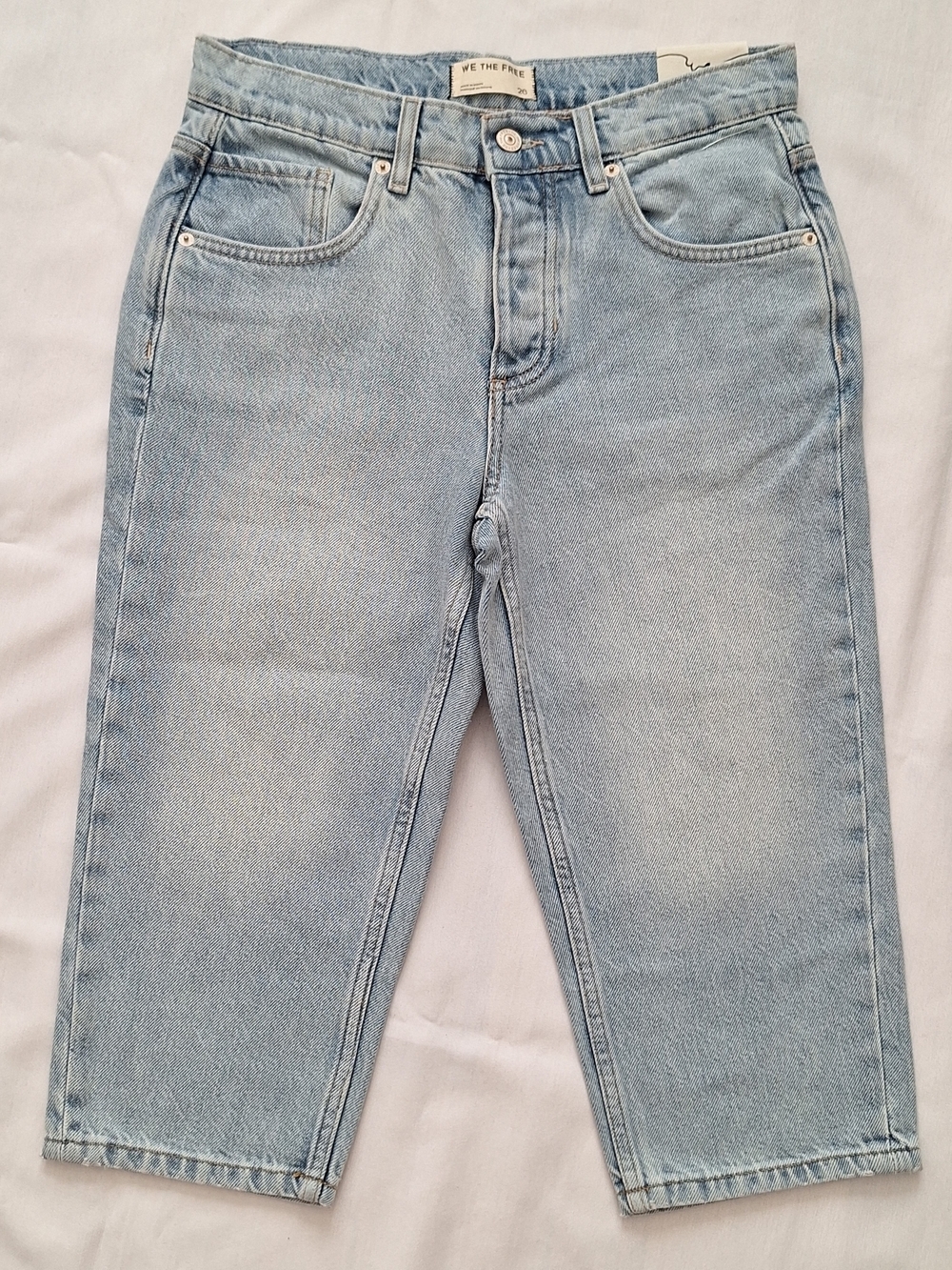 NWT We The Free Light Blue Capri Straight-Leg Jeans